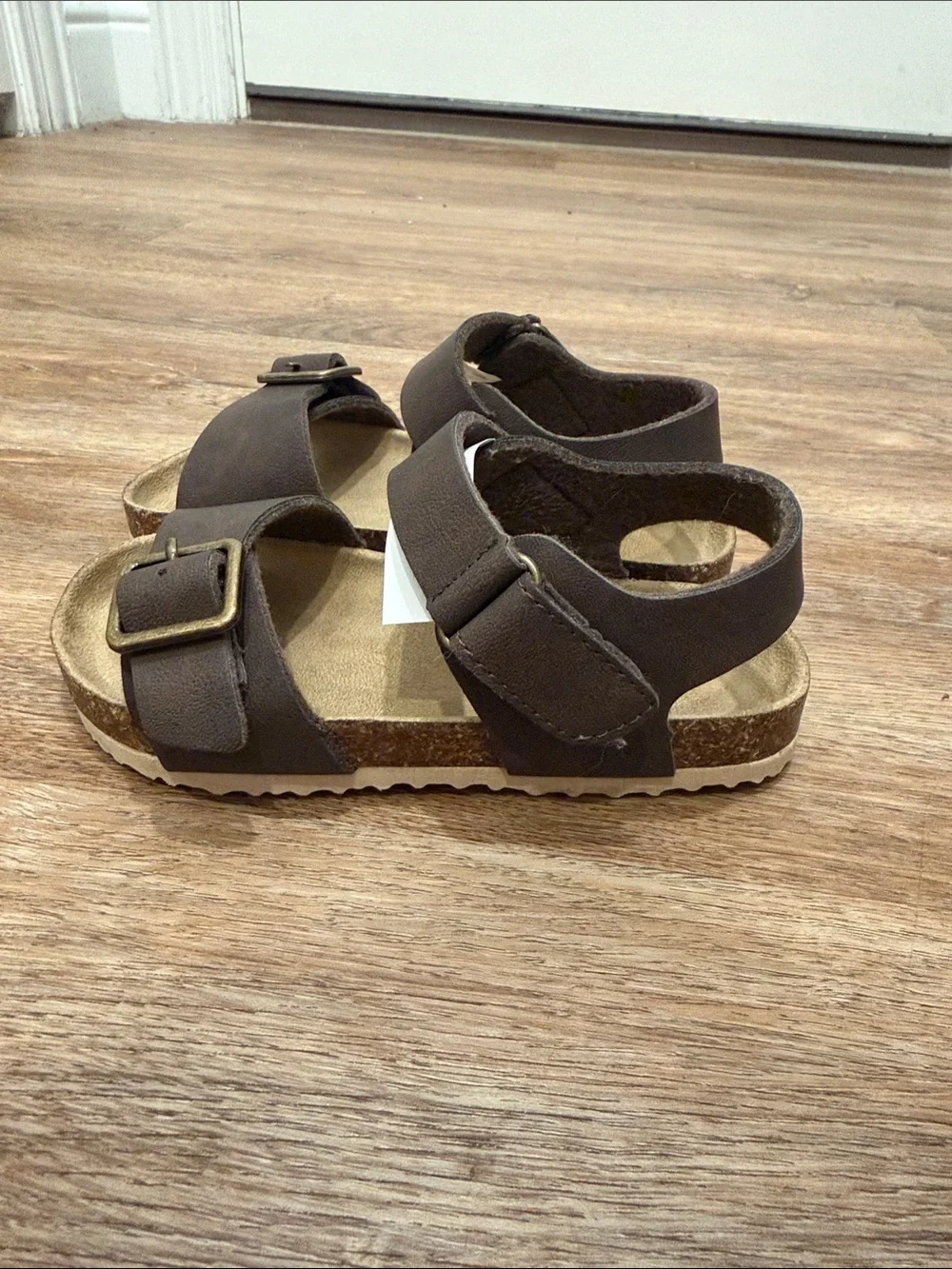 The Children's Place Brown Buckle Two-Strap Kids Sandals